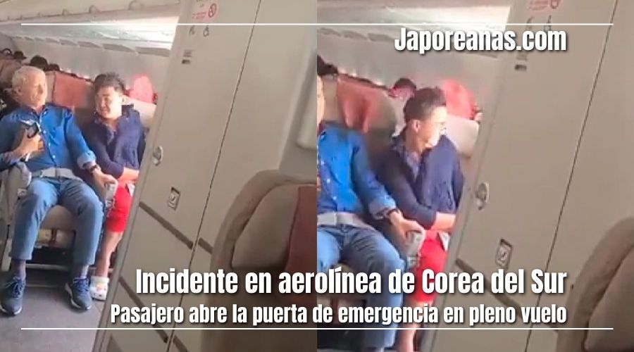 La puerta del avión se abre en el aire: Incidente en Corea del Sur